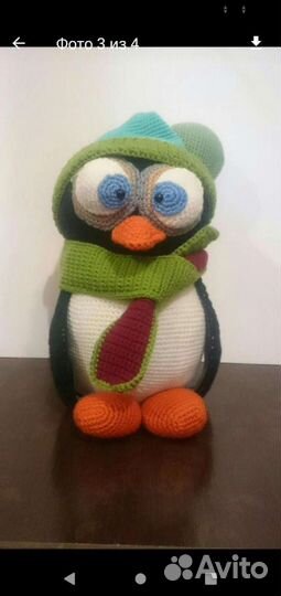 Пингвин, крокодил. Ручная работа. Вязаные