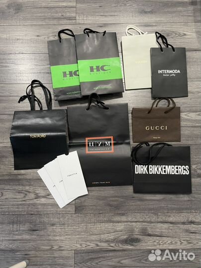 Оригинальные брендовые пакеты, коробки, вешалки