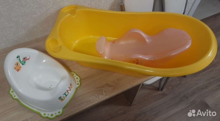 Ванна для купания с горкой + горшок