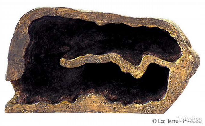 Террариумное убежище-нора с магнитной стенкой