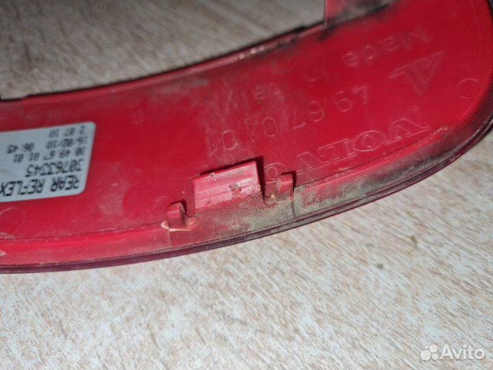 Катафот бампера задний левый Volvo S40 MS B5254T7