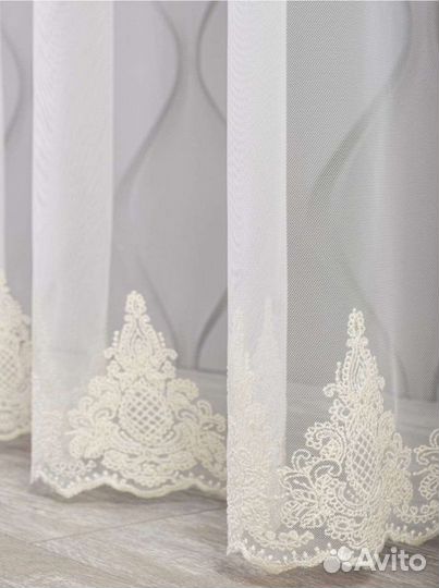 Тюль Греческая сетка с кантом
