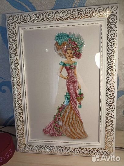 Картина вышитая бисером. Вручную