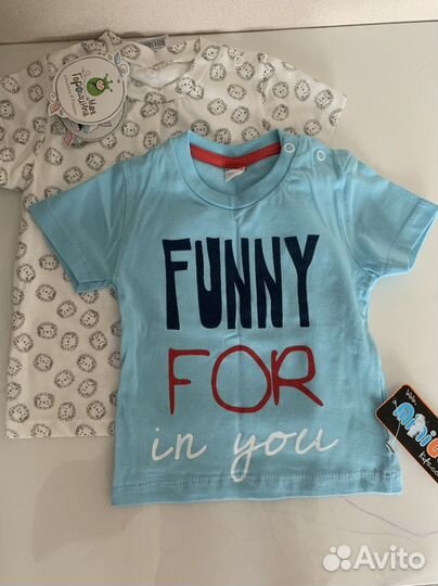 Футболки новые 74 размер