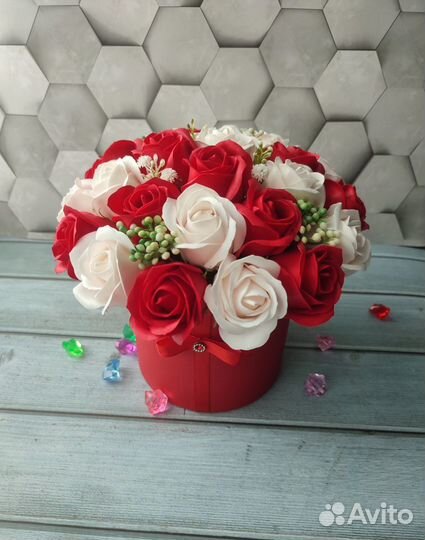 Букет из мыльных роз