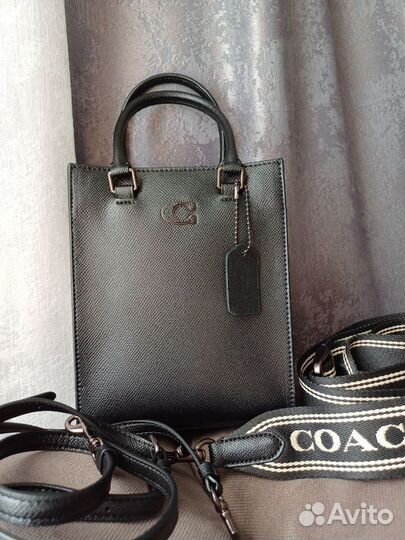 Сумка женская натуральная кожа coach