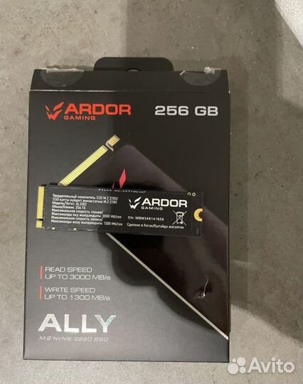 Ssd m2 nvme 256gb ardor gaming ally