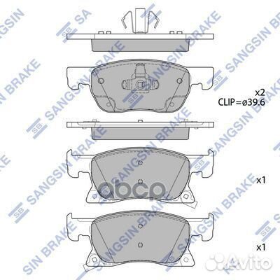 Колодки передние chevrolet cruze 2015- SP4240 S