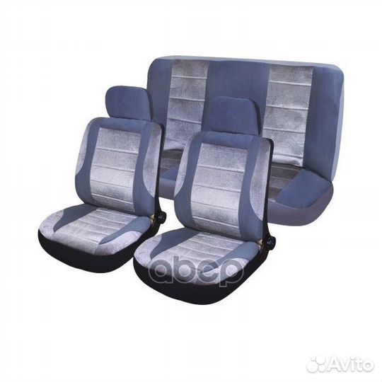 Чехлы сиденья skyway Velvet-6 велюр 11 предм. т