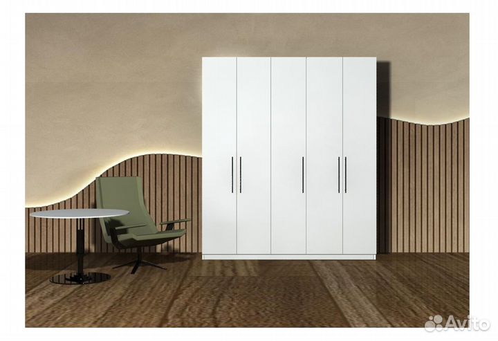 Распашной шкаф пятидверный швг 1800х2100х510