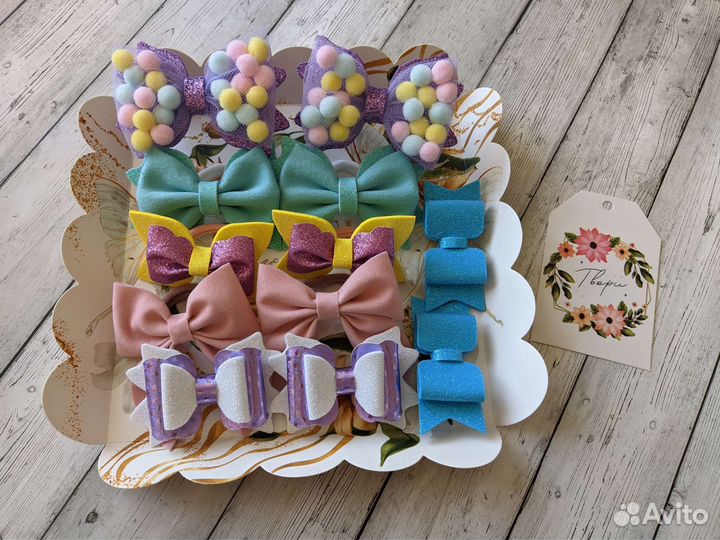 Подарочный набор резинок заколок для волос 15 штук