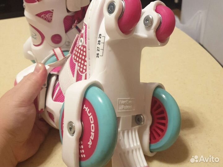 Роликовые коньки детские раздвижные 26-29 Hudora