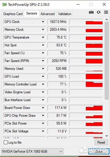 Видеокарта gtx 1060 6GB MSI