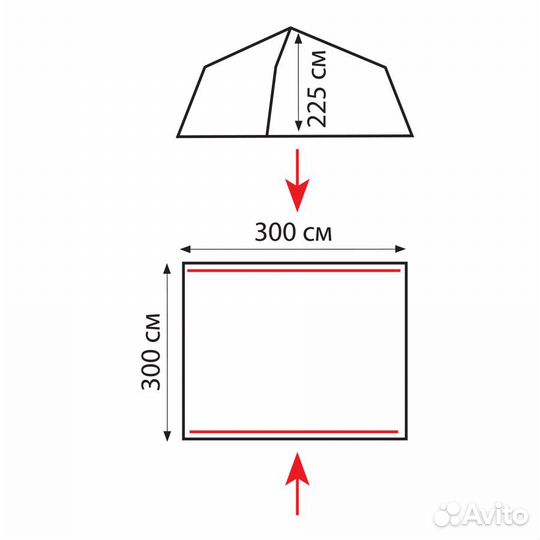 Палатка tramp Bungalow Lux Green