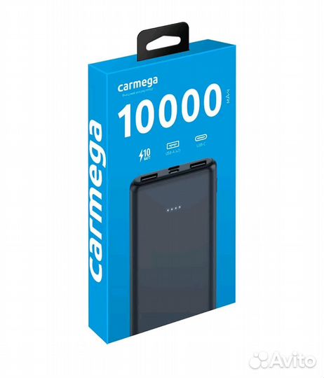 Внешний аккумулятор carmega Charge 10 - 10000 мАч