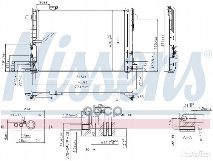 Радиатор кондиционера nissens 940035 940035