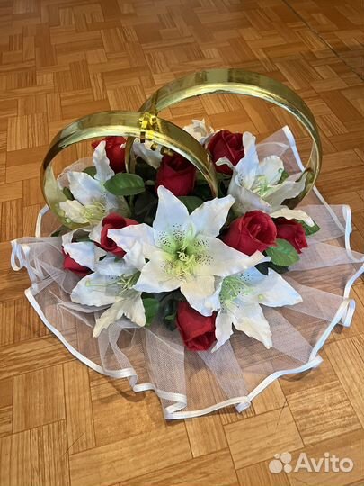 Свадебные кольца на машину