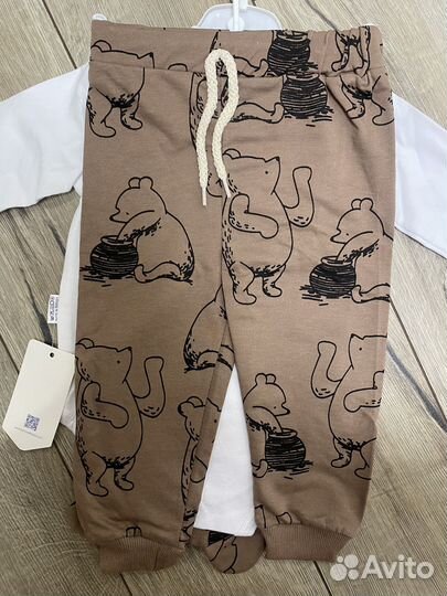 Костюм боди/штаны/шапочка 0/3, 3/6, 6/9, 9/12