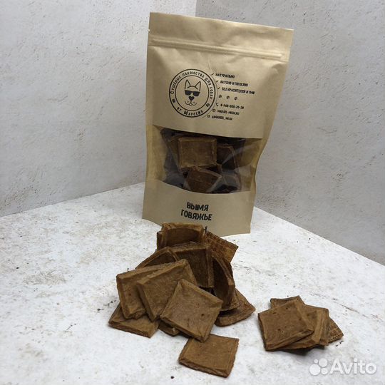 Вымя говяжье чипсы/ Лакомства для собак