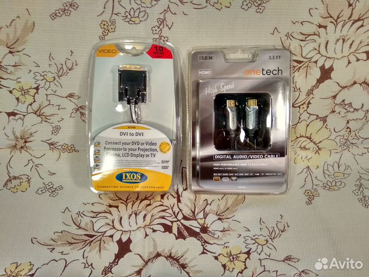 Кабели hdmi, DVI-D, Firewire, RCA, аудио