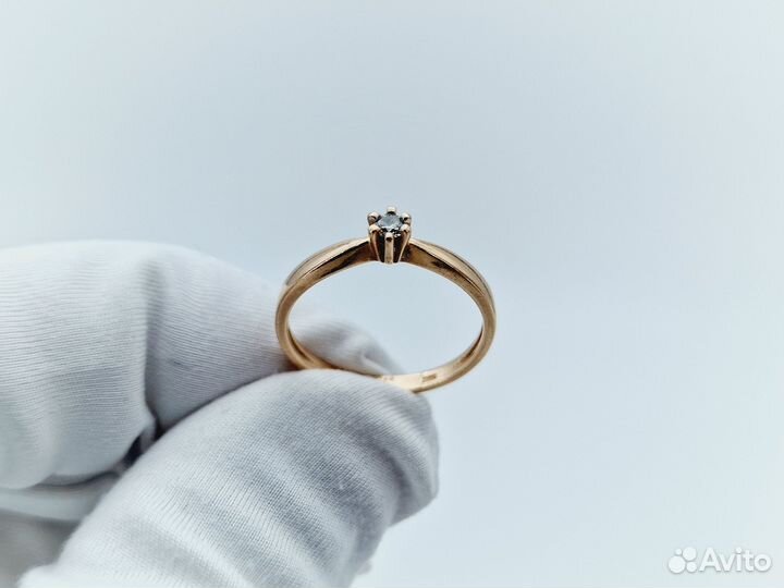 Золотое Кольцо 585 пробы с бриллиантом. Рассрочка