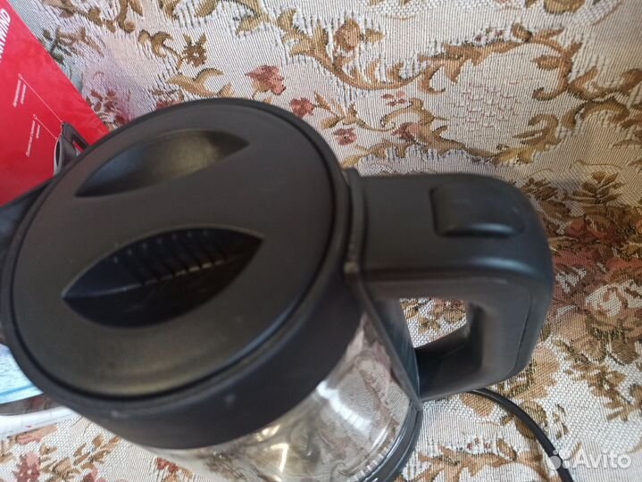 Чайник Черный стеклянный новый