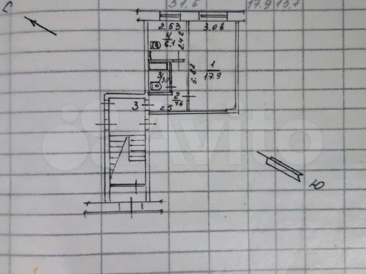 1-к. квартира, 31,6 м², 1/5 эт.