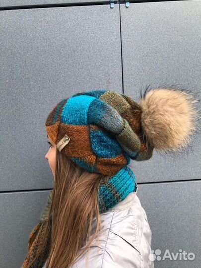 Шапка, шарф ручная работа