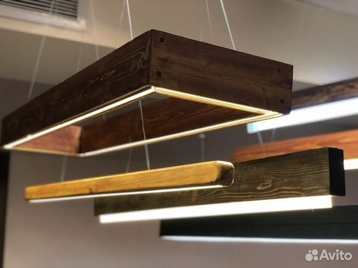 Деревянные светильники
