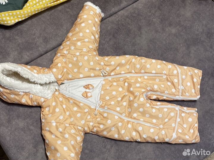 Зимний комбинезон транформер натур мех+сапожки