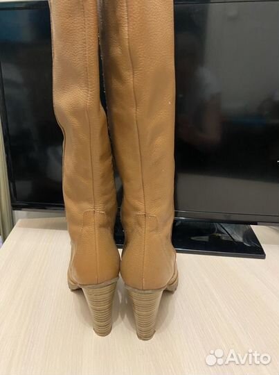 Сапоги женские кожаные демисезон р 39