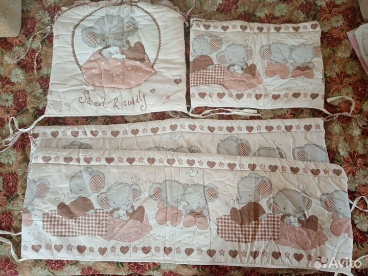 Бортики в детскую кроватку бу и балдахин