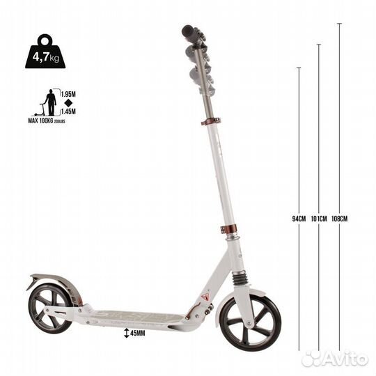 Самокат scooter town 7 susp white xl