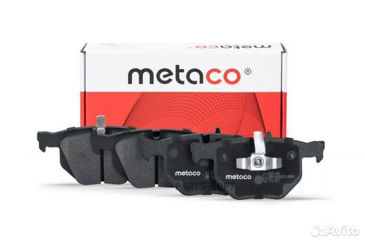Metaco 3010-282 Колодки тормозные задние дисковые к-кт