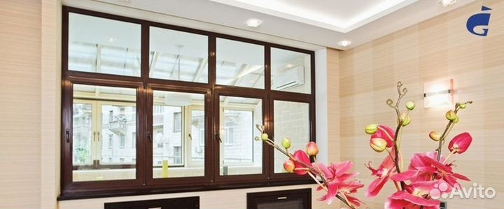 Окна алюминиевые новые