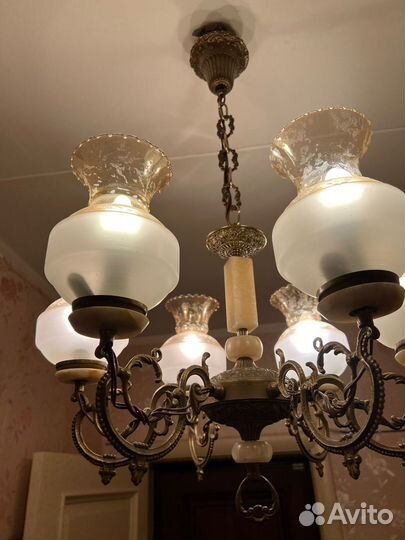 Люстра потолочная бронзовая
