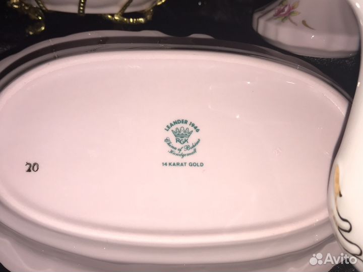 Фарфор Эксклюзив(Pink Pose) 14 карат зол