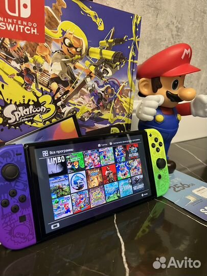 Nintendo Switch Splatoon Прошитая 256 gb Hogwarts