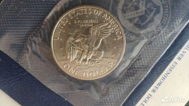 США 1 доллар 1972 Эйзенхауэр Лунный доллар Орел