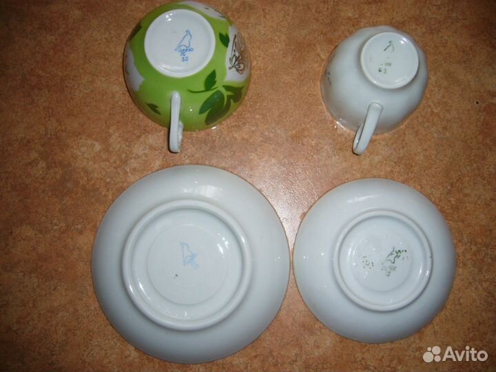 Чашки, тарелки, кофейные пары Дулево