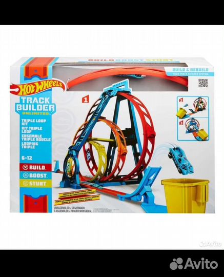 Hot wheels трек Тройная петля новый хот вилс