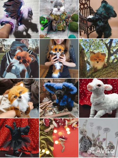 Игрушки ручной работы из меха на заказ