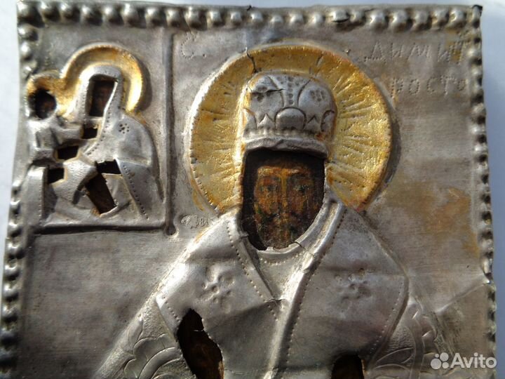 Икона св. Димитрий Ростовский оклад серебро 84 про