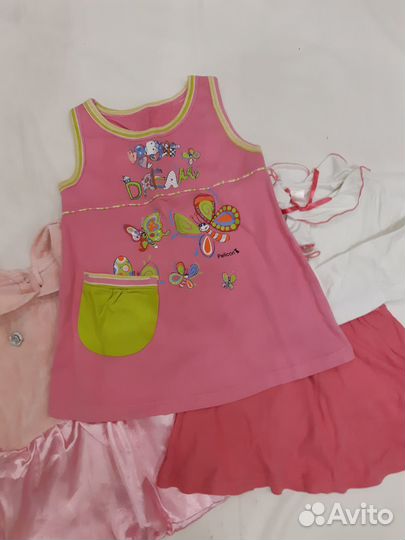Одежда для девочки пакетом рост 80-90 см