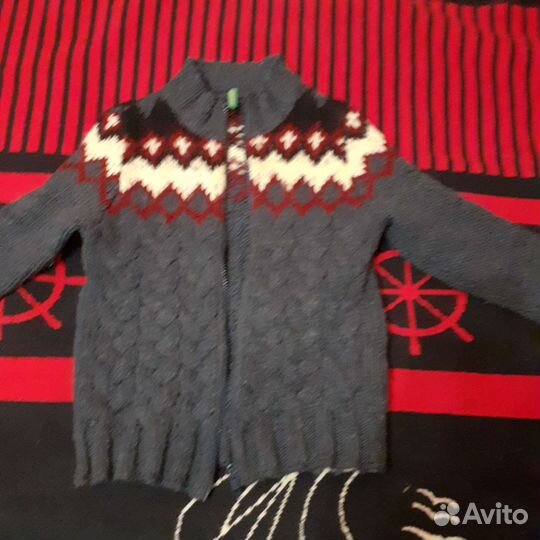 Кофта на молнии для мальчика 6-7 лет, Италия