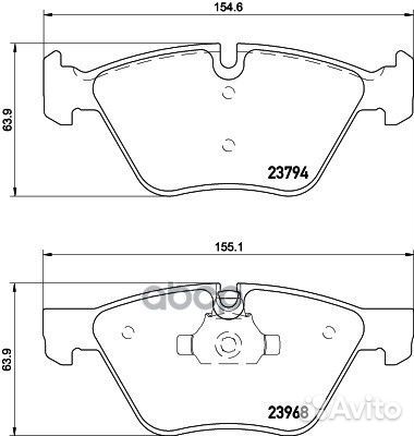8DB 355 011-321 Колодки тормозные BMW E90/E60 1
