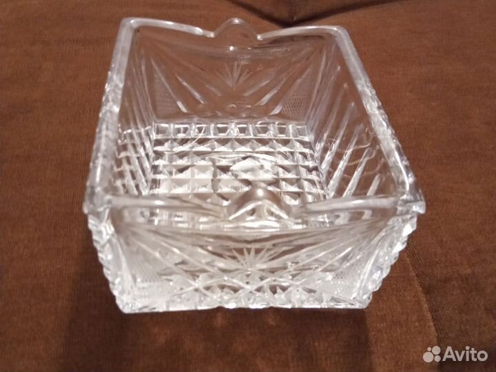 Хрустальный салатник-менажница СССР