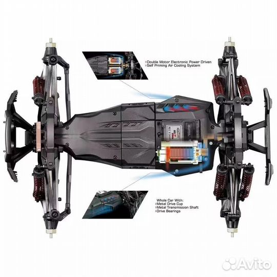 Машина на пульте управления, 4WD, 1:10, до 46км/ч