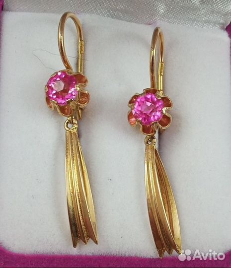 Серьги золотые 583 пробы из СССР