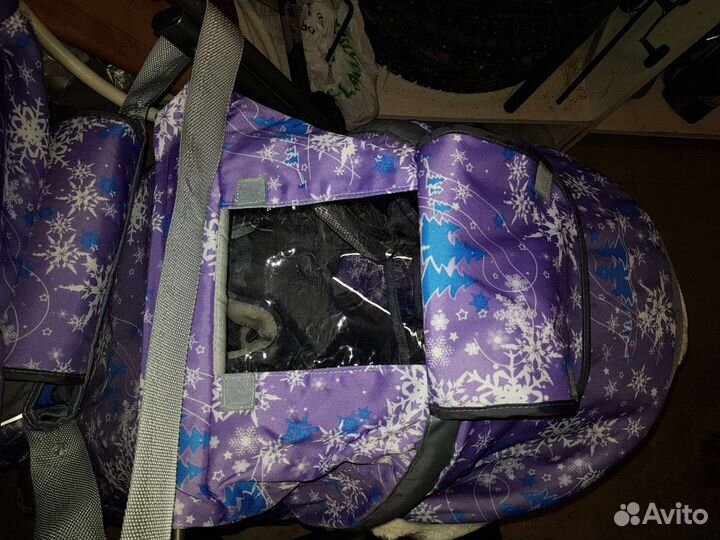 Детские санки коляска с колесами